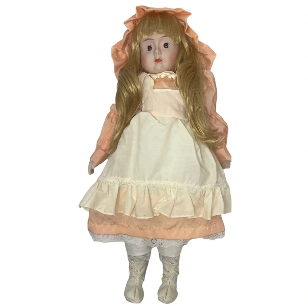 Vintage Doll Porcelain Sally Victorian Country Cottage Farmhouse Vintage Toys